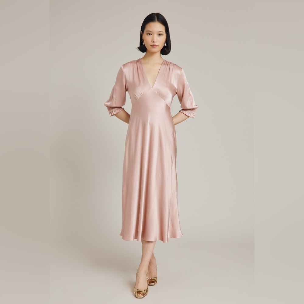 NWT~ Ghost London Elle Satin Dress
